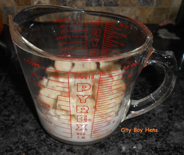 1/2 inch cubes of bread