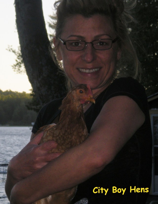 My wife & Honda at the cottage.